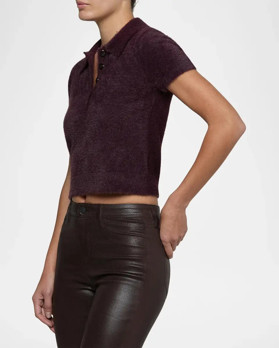 L'Agence Cirrus Crop Polo Shirt | Thumbnail 5 L'Agence Cirrus Crop Polo Shirt | Thumbnail 5