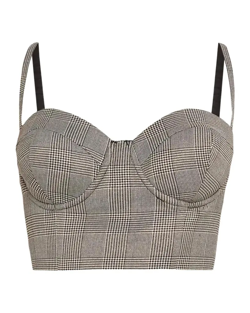 Sonya Plaid Bustier Top Sonya Plaid Bustier Top