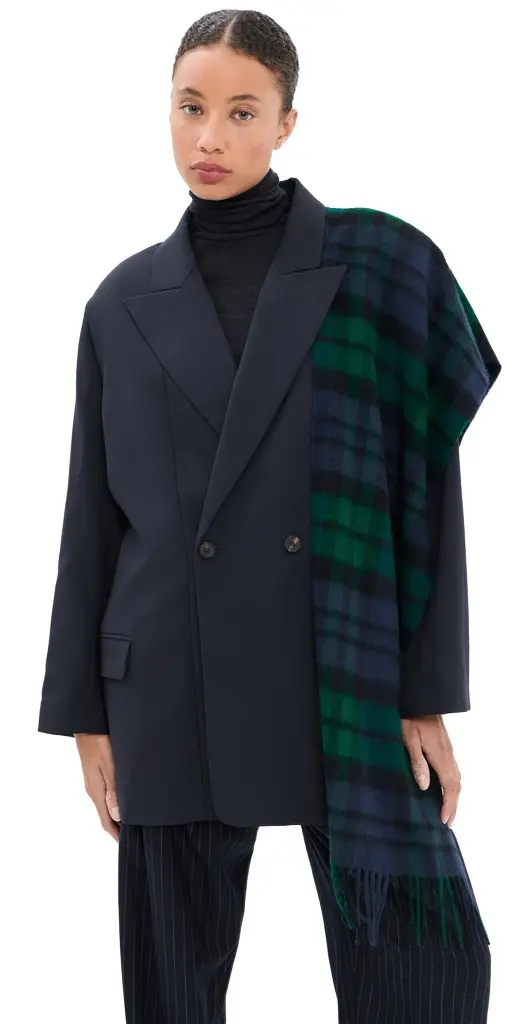 FRENKEN Crushed Scarf Blazer