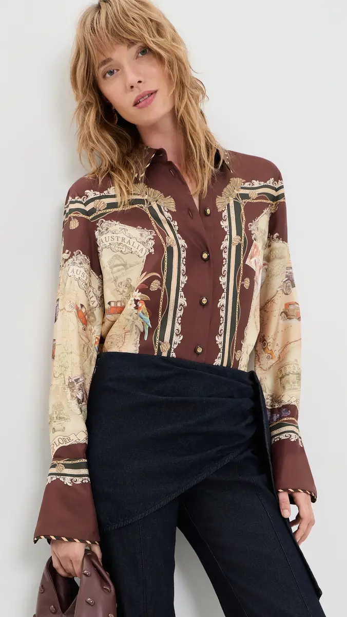 Zimmermann Valiant Silk Twill Shirt | Thumbnail 2