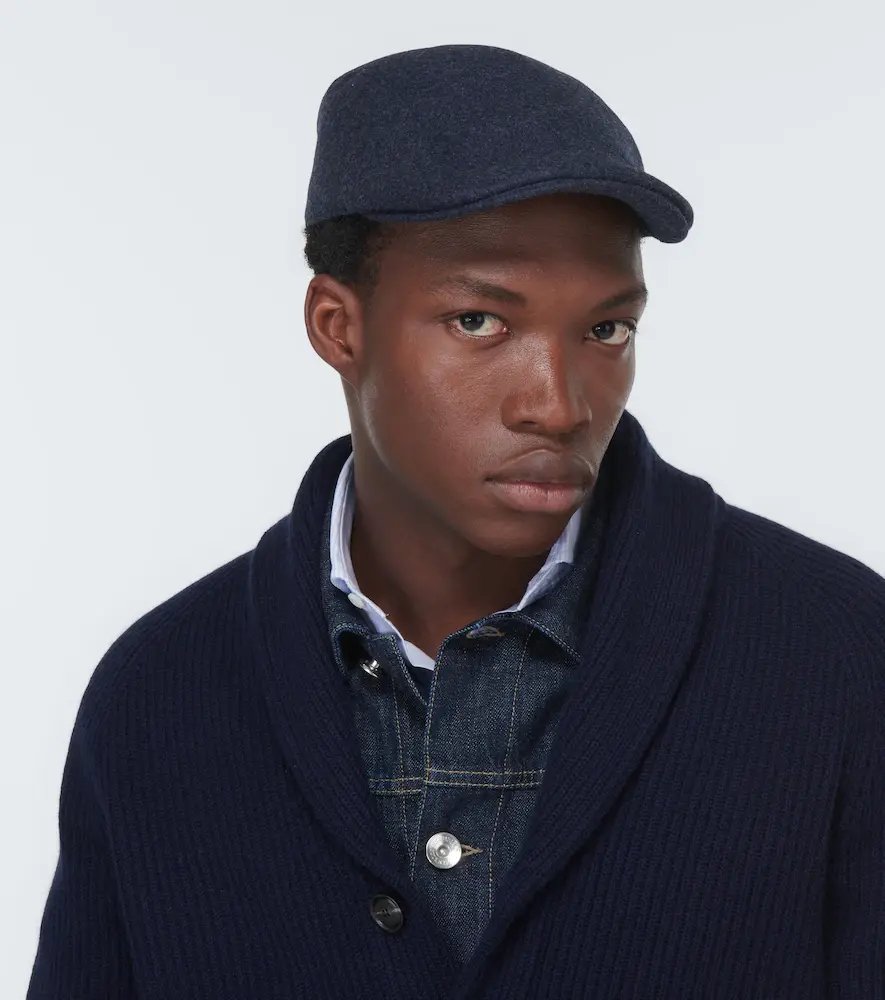 Brunello Cucinelli Logo wool cap | Thumbnail 3 Brunello Cucinelli Logo wool cap | Thumbnail 3