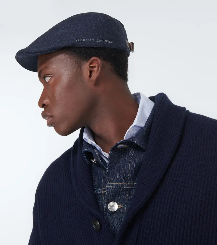 Brunello Cucinelli Logo wool cap | Thumbnail 4 Brunello Cucinelli Logo wool cap | Thumbnail 4