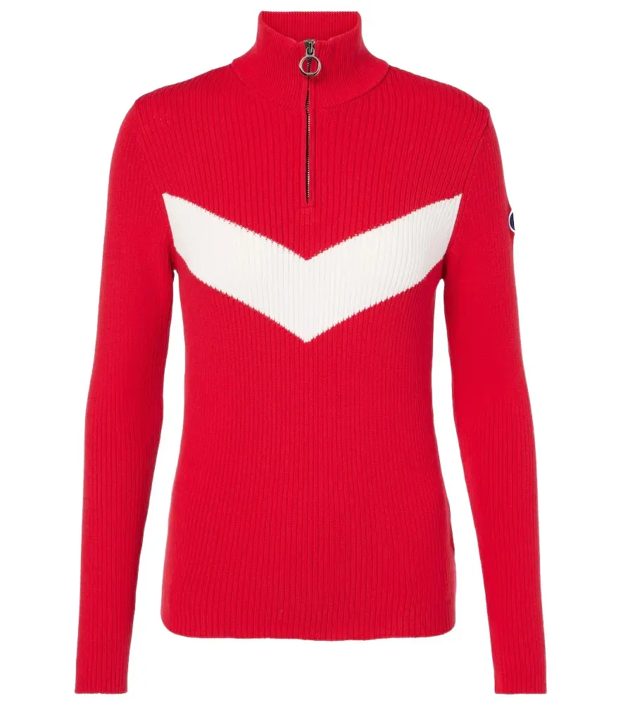 Andromede ribbed-knit half-zip sweater Andromede ribbed-knit half-zip sweater