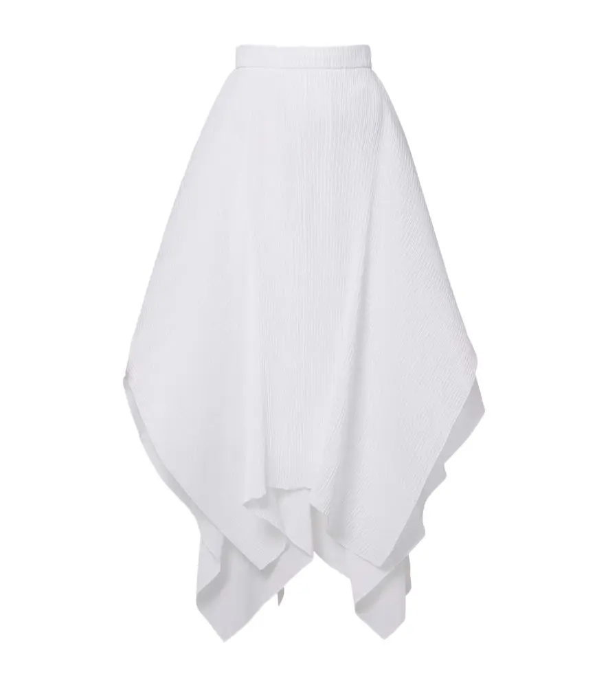 JW Anderson Pleated asymmetric midi skirt