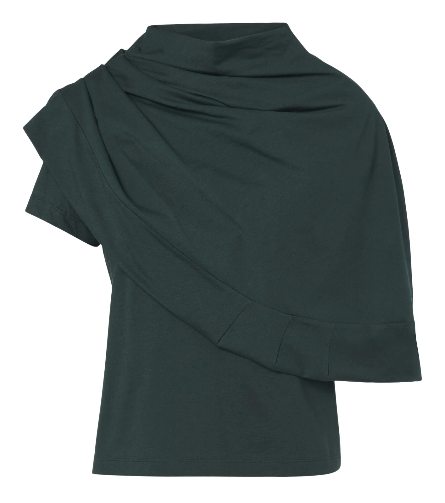 Draped cotton-blend jersey top and scarf set Draped cotton-blend jersey top and scarf set