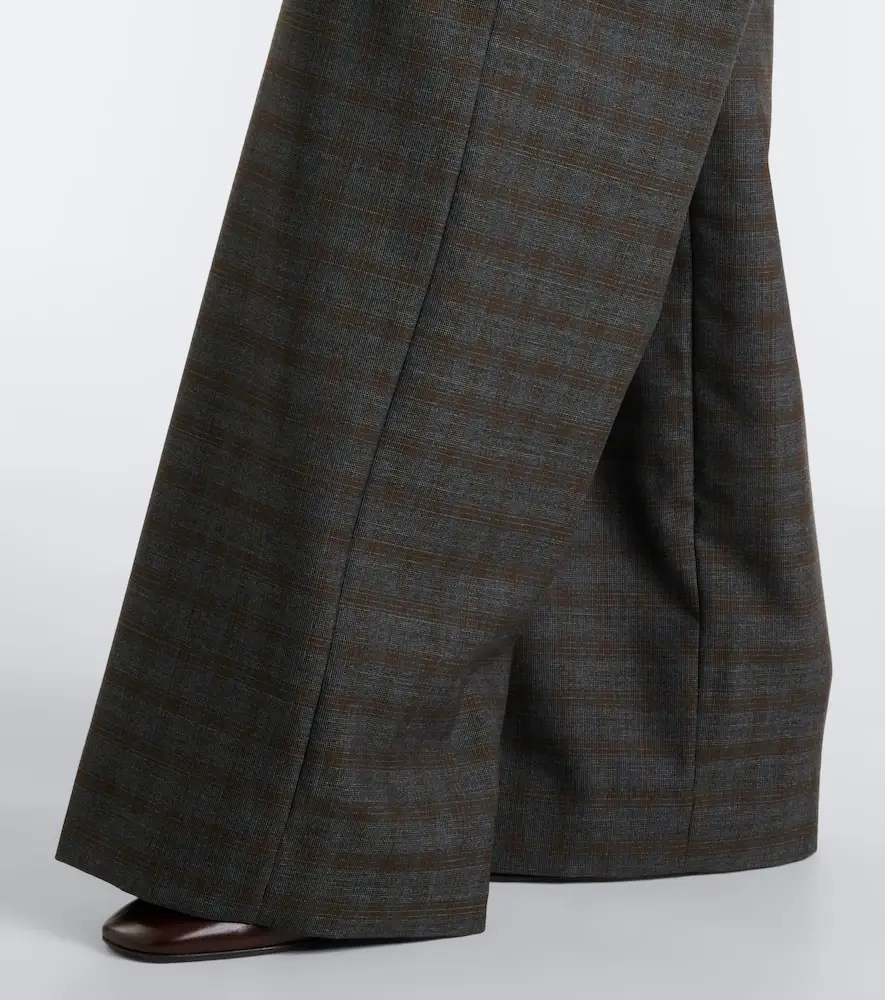 Dries Van Noten Checked pleated wool wide-leg pants | Thumbnail 3 Dries Van Noten Checked pleated wool wide-leg pants | Thumbnail 3