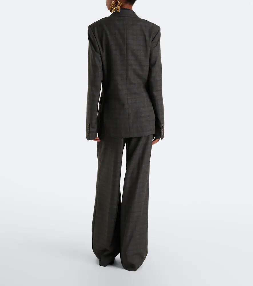 Dries Van Noten Checked pleated wool wide-leg pants | Thumbnail 5 Dries Van Noten Checked pleated wool wide-leg pants | Thumbnail 5