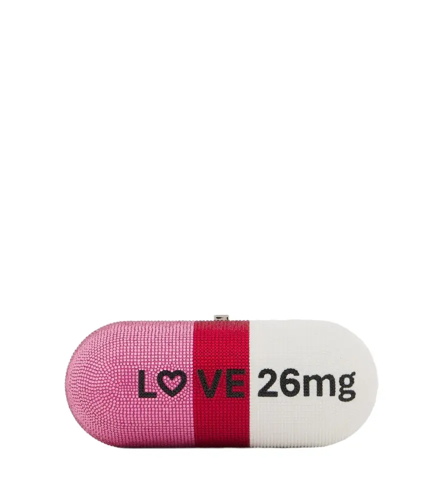 Judith Leiber Couture Love Pill Capsule embellished clutch