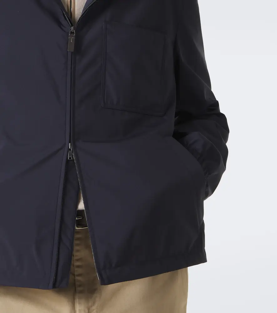 Tod's Leather-trimmed raincoat | Thumbnail 2 Tod's Leather-trimmed raincoat | Thumbnail 2