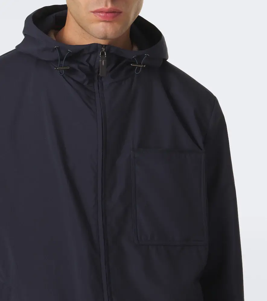 Tod's Leather-trimmed raincoat | Thumbnail 3 Tod's Leather-trimmed raincoat | Thumbnail 3