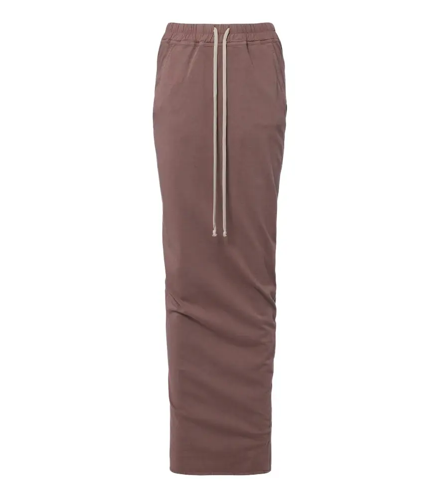 Rick Owens DRKSHDW Pull On Pillar cotton maxi skirt