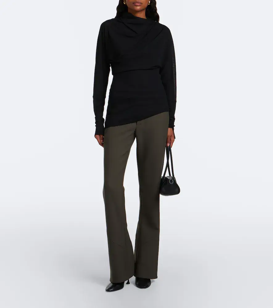 Proenza Schouler Golda draped jersey top | Thumbnail 4 Proenza Schouler Golda draped jersey top | Thumbnail 4