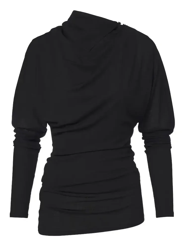 Golda draped jersey top