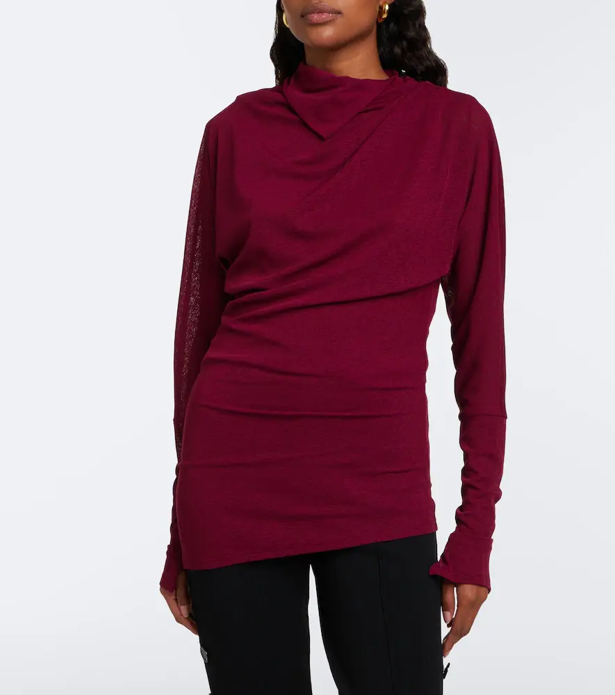 Proenza Schouler Golda draped jersey top | Thumbnail 2 Proenza Schouler Golda draped jersey top | Thumbnail 2