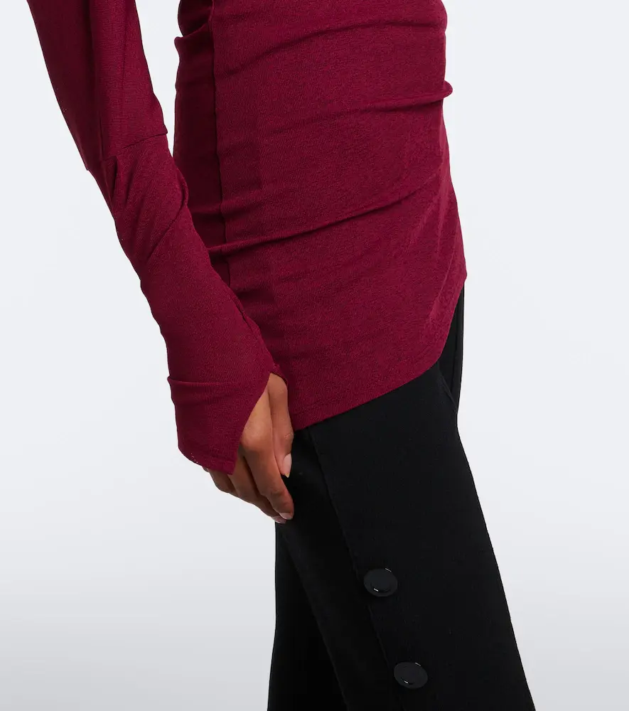 Proenza Schouler Golda draped jersey top | Thumbnail 3 Proenza Schouler Golda draped jersey top | Thumbnail 3