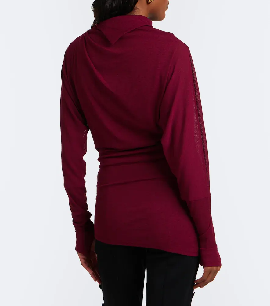 Proenza Schouler Golda draped jersey top | Thumbnail 4 Proenza Schouler Golda draped jersey top | Thumbnail 4
