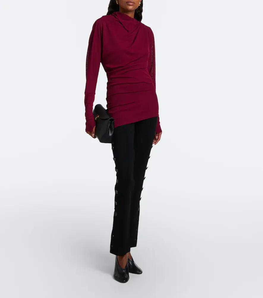 Proenza Schouler Golda draped jersey top | Thumbnail 5 Proenza Schouler Golda draped jersey top | Thumbnail 5