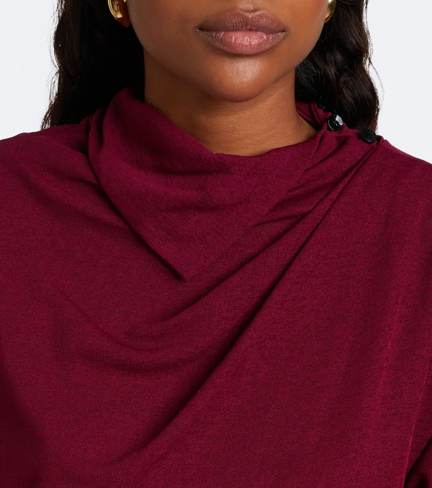 Proenza Schouler Golda draped jersey top | Thumbnail 6 Proenza Schouler Golda draped jersey top | Thumbnail 6