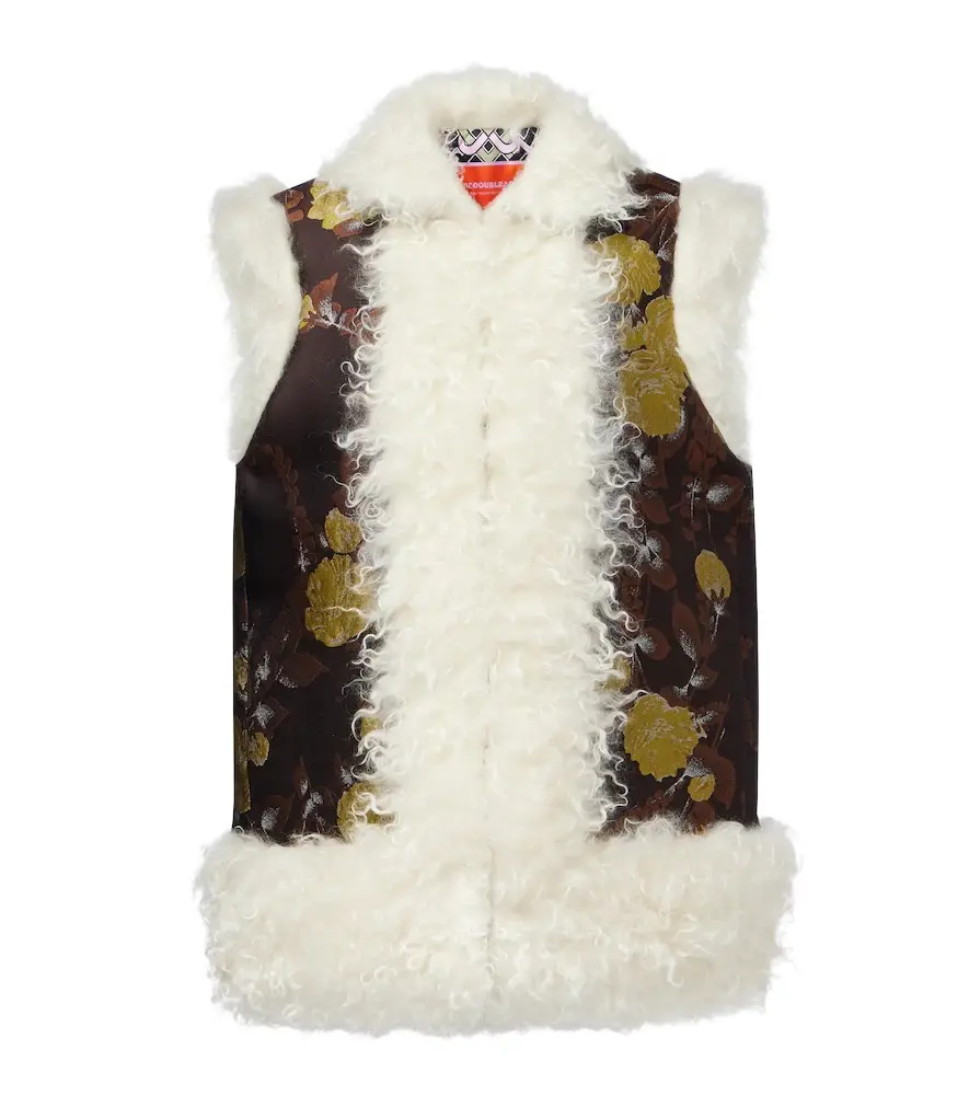 La DoubleJ Floral jacquard mohair vest