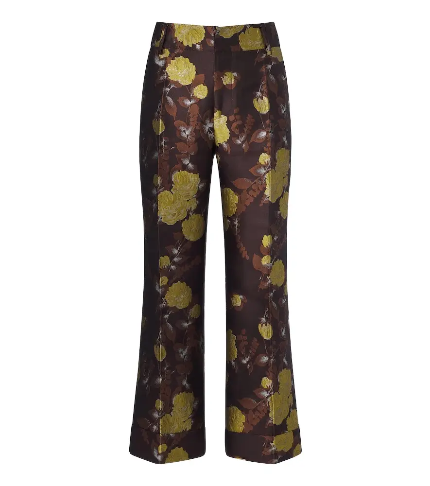 Hendrix floral jacquard straight pants Hendrix floral jacquard straight pants
