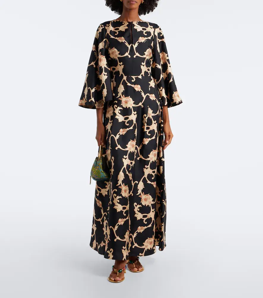La DoubleJ Belle printed silk twill kaftan | Thumbnail 4 La DoubleJ Belle printed silk twill kaftan | Thumbnail 4