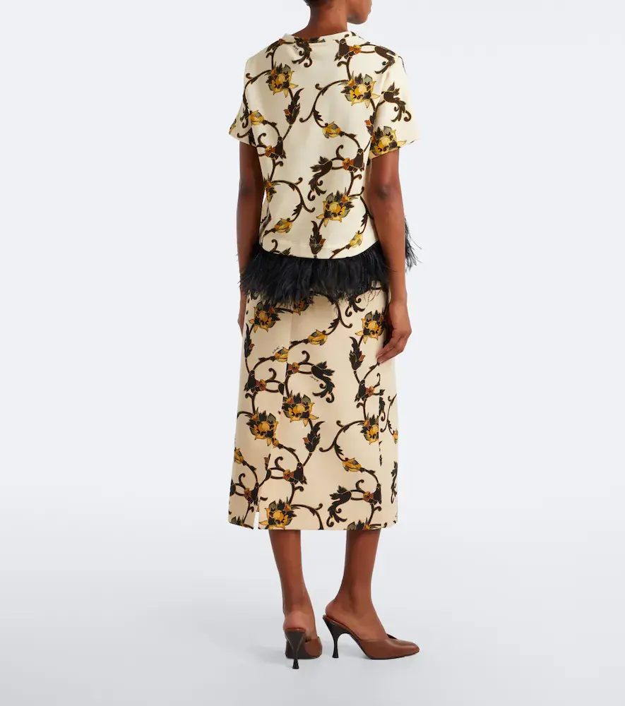 La DoubleJ Printed wool-blend cady pencil skirt | Thumbnail 5 La DoubleJ Printed wool-blend cady pencil skirt | Thumbnail 5