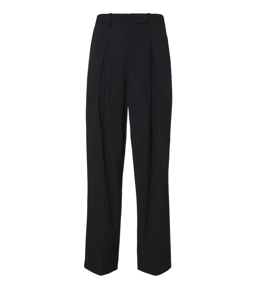 Jacquemus Losange pleated virgin wool wide-leg pants