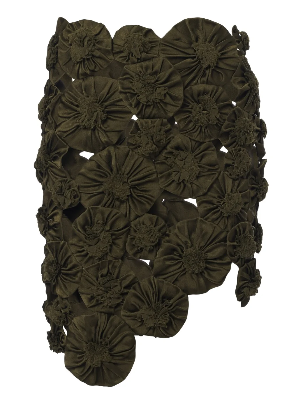 Victoria Beckham Floral-appliqué satin midi skirt