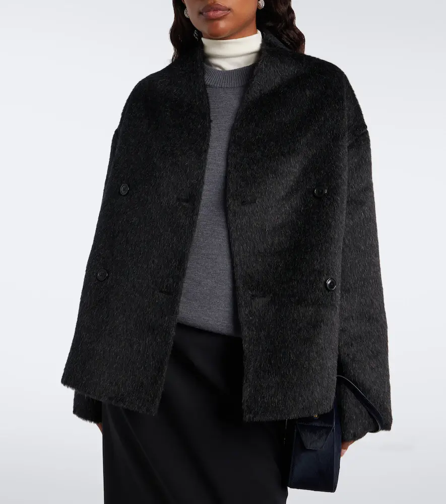 Loulou de Saison Wes double-breasted alpaca and wool jacket | Thumbnail 2 Loulou de Saison Wes double-breasted alpaca and wool jacket | Thumbnail 2