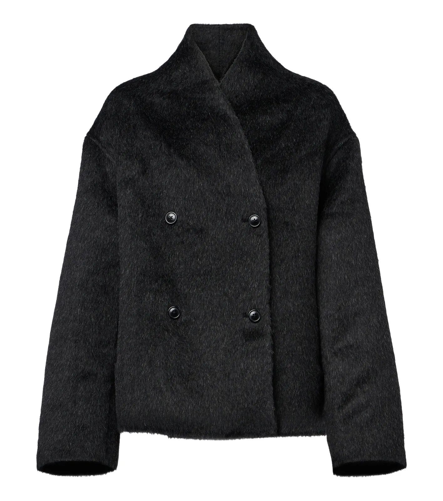 Wes double-breasted alpaca and wool jacket Wes double-breasted alpaca and wool jacket