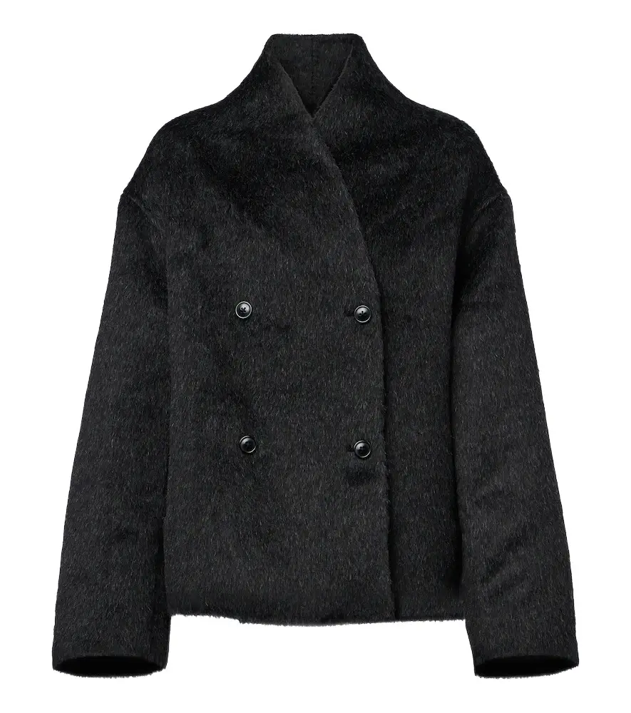 Wes double-breasted alpaca and wool jacket Wes double-breasted alpaca and wool jacket