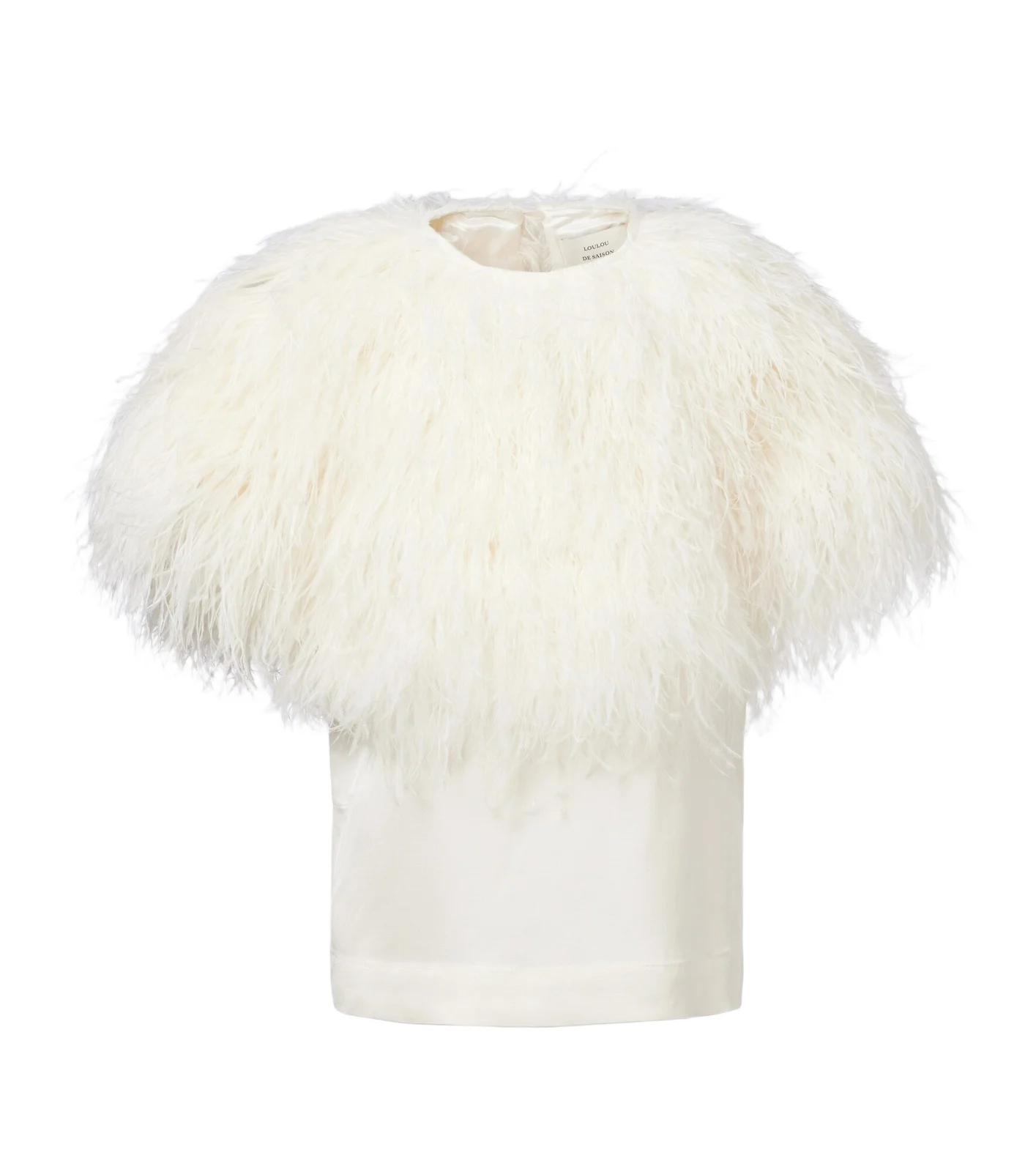 Iona feather-trimmed top Iona feather-trimmed top