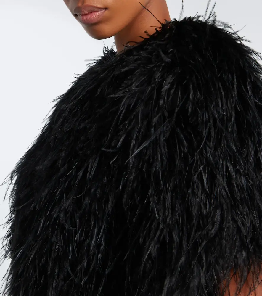 Loulou de Saison Iona feather-trimmed top | Thumbnail 3