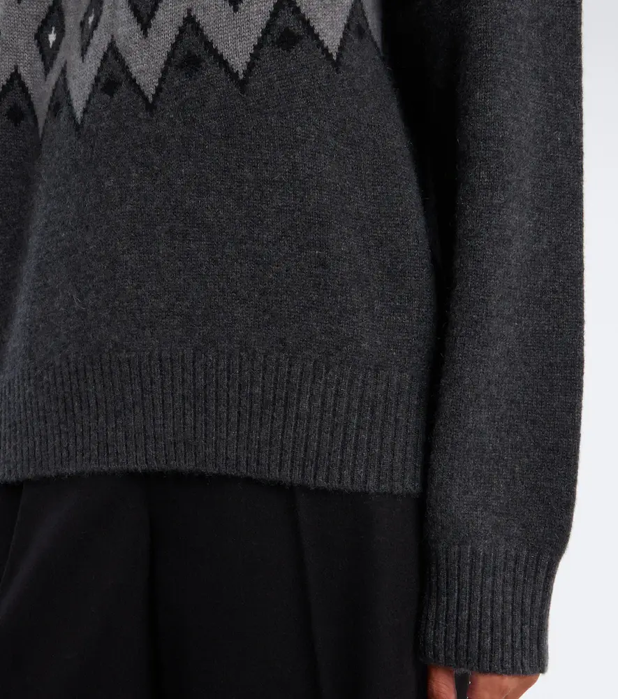 Loulou de Saison Hans jacquard cashmere sweater | Thumbnail 2 Loulou de Saison Hans jacquard cashmere sweater | Thumbnail 2