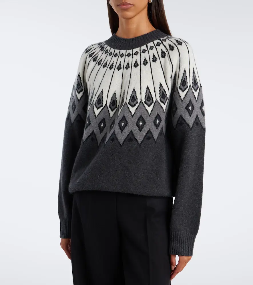 Loulou de Saison Hans jacquard cashmere sweater | Thumbnail 3 Loulou de Saison Hans jacquard cashmere sweater | Thumbnail 3