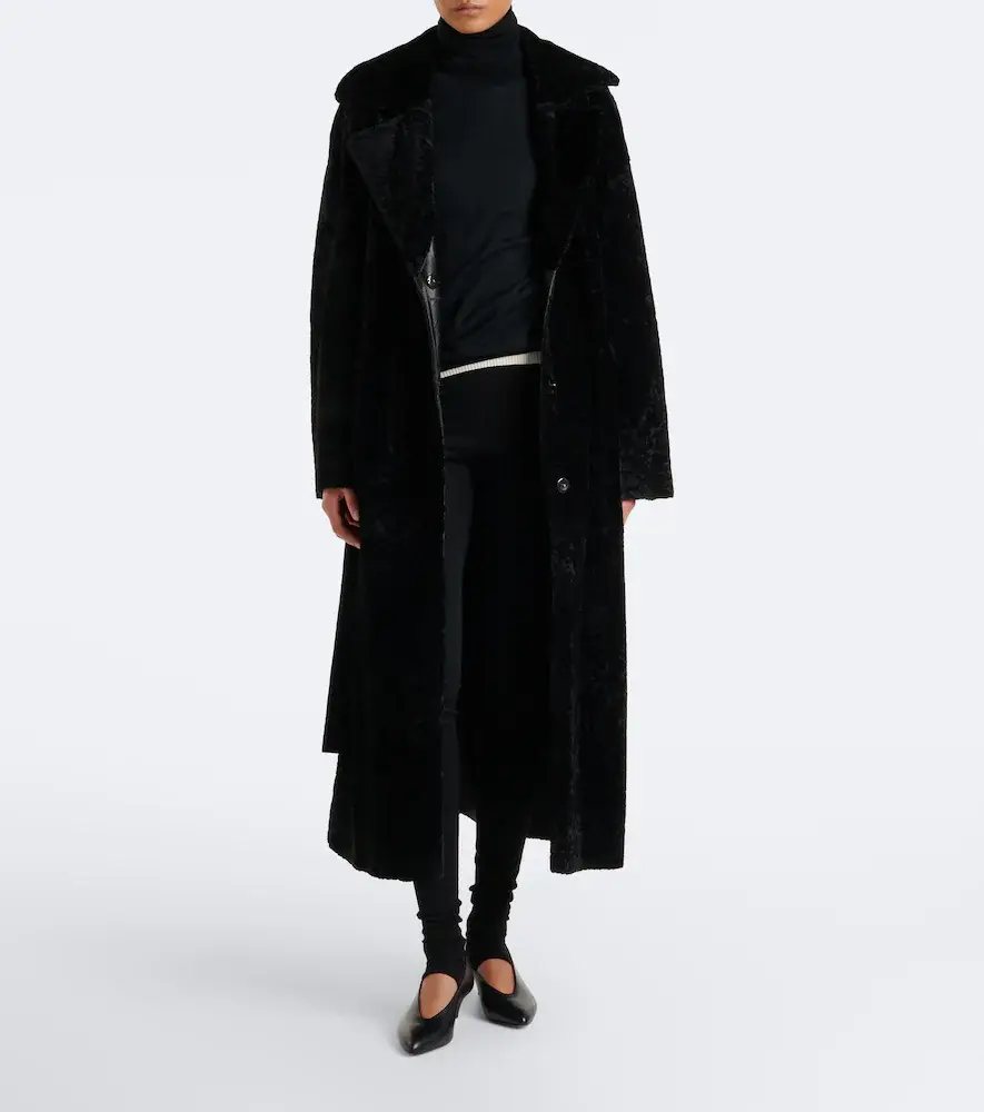 ARMA Rien reversible shearling wrap coat | Thumbnail 4
