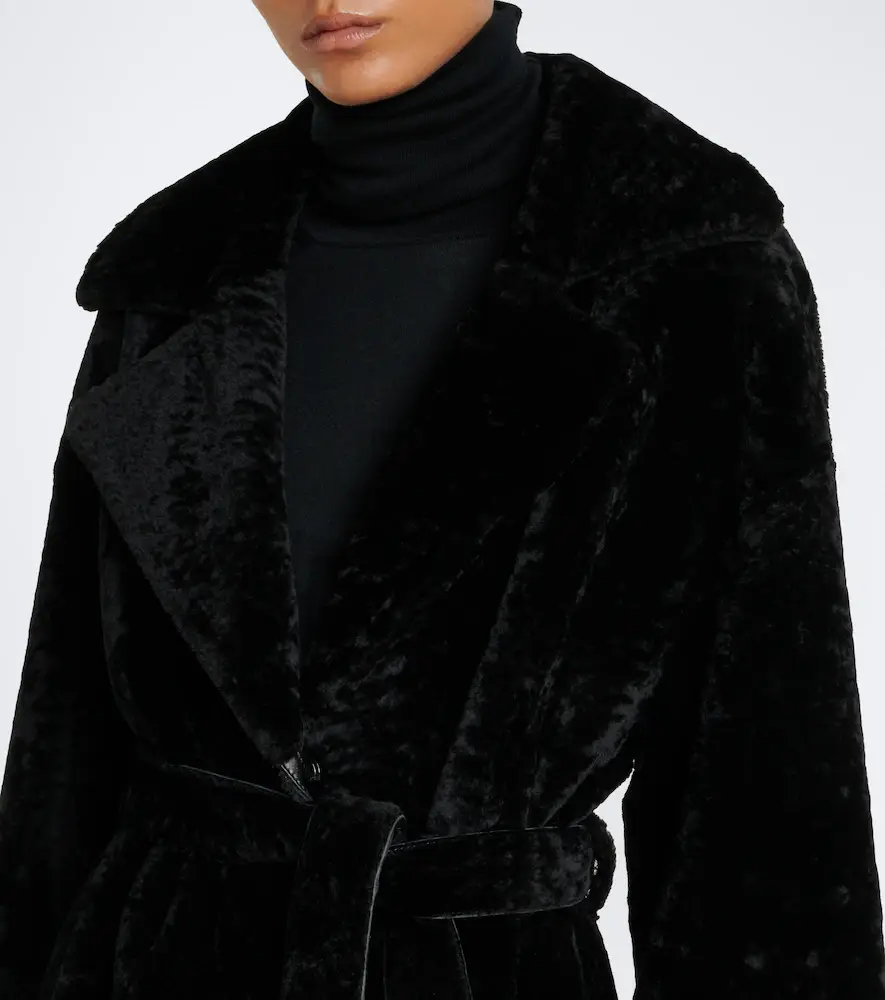 ARMA Rien reversible shearling wrap coat | Thumbnail 5