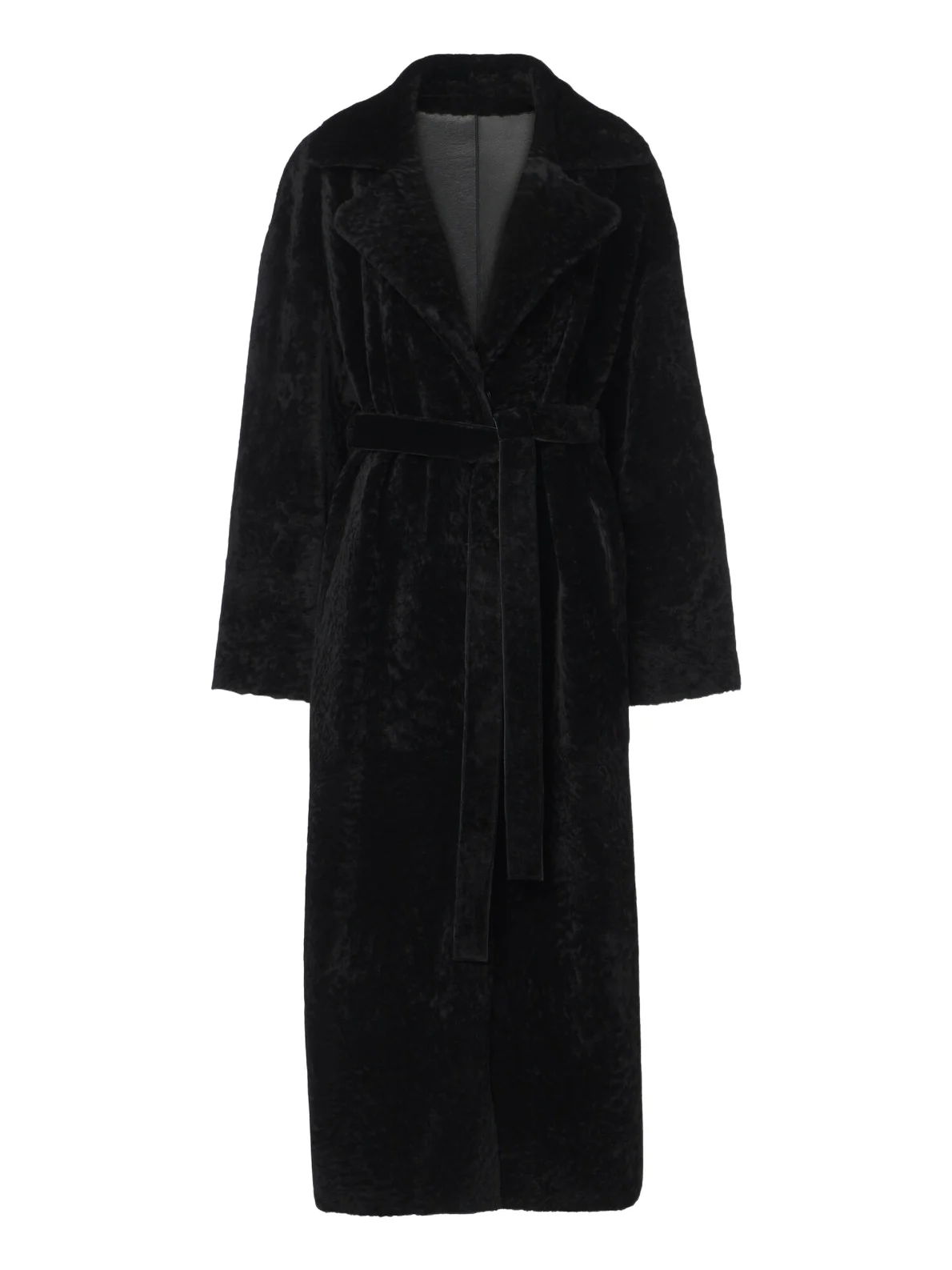 Rien reversible shearling wrap coat
