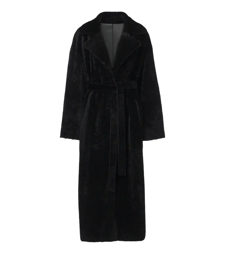 ARMA Rien reversible shearling wrap coat