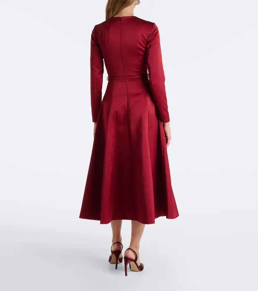 Emilia Wickstead Capucine belted satin midi dress | Thumbnail 6 Emilia Wickstead Capucine belted satin midi dress | Thumbnail 6