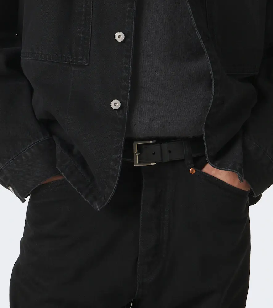 Lemaire Leather-trimmed denim overshirt | Thumbnail 7 Lemaire Leather-trimmed denim overshirt | Thumbnail 7