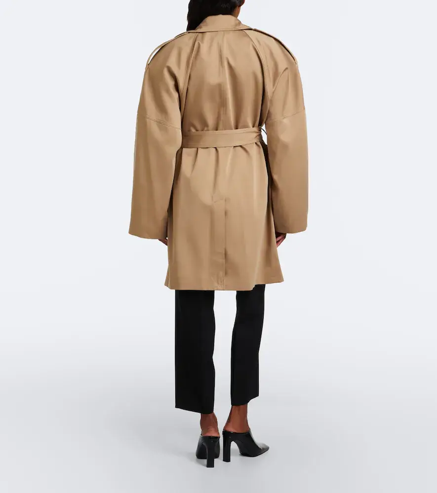 The Frankie Shop Tess cotton gaberdine trench coat | Thumbnail 3 The Frankie Shop Tess cotton gaberdine trench coat | Thumbnail 3