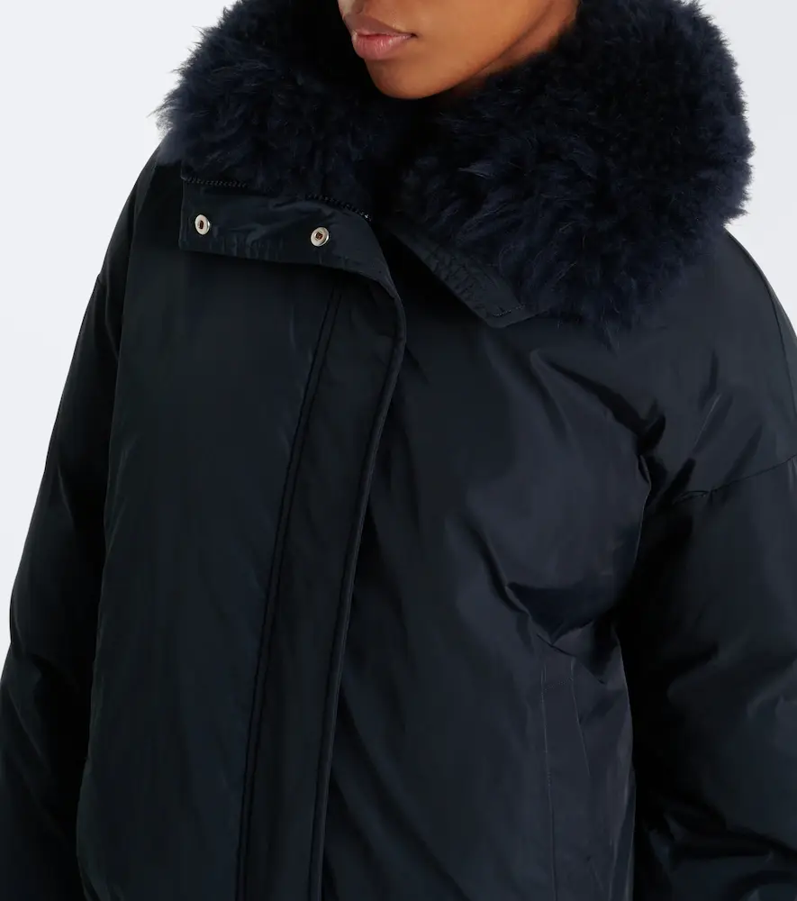 Yves Salomon Wool-trimmed down jacket | Thumbnail 4 Yves Salomon Wool-trimmed down jacket | Thumbnail 4