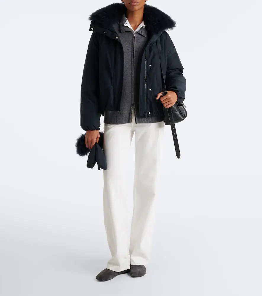 Yves Salomon Wool-trimmed down jacket | Thumbnail 7 Yves Salomon Wool-trimmed down jacket | Thumbnail 7