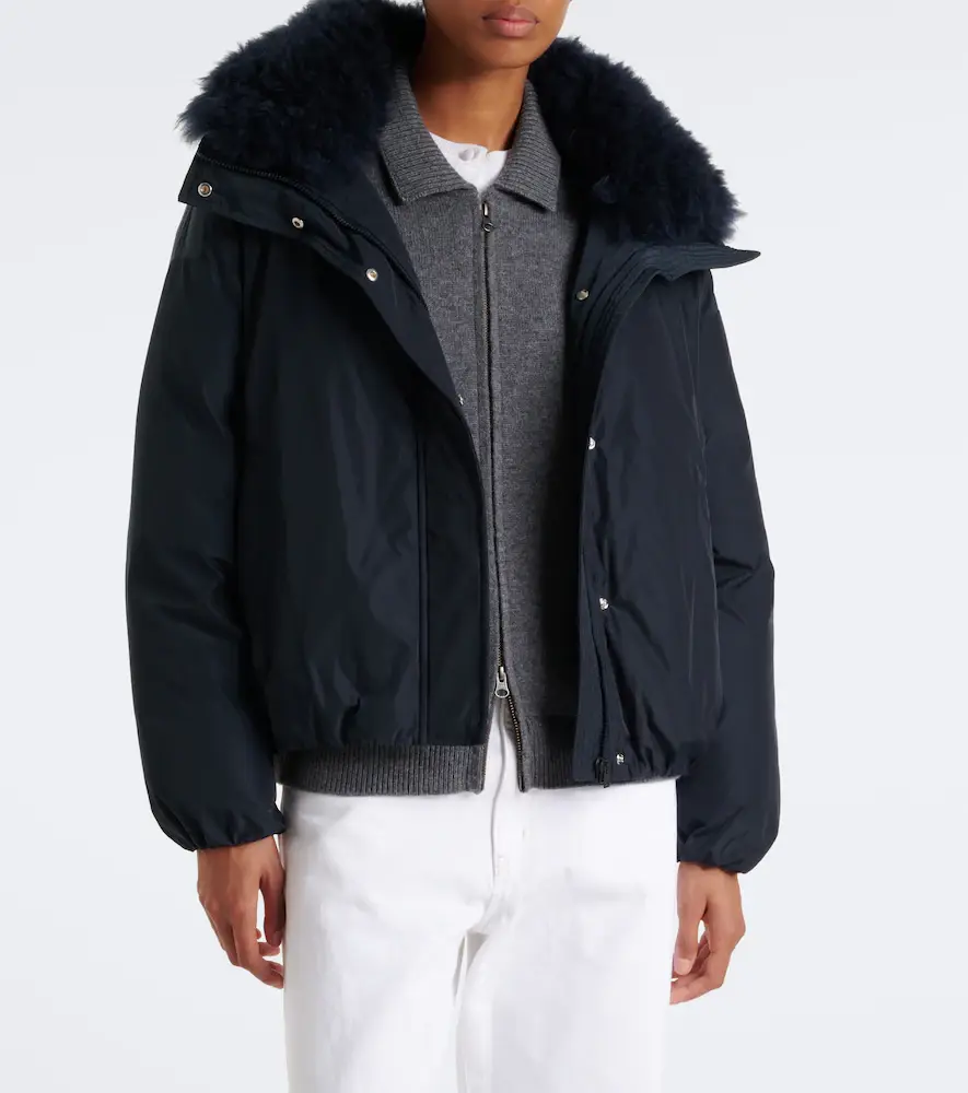 Yves Salomon Wool-trimmed down jacket | Thumbnail 8 Yves Salomon Wool-trimmed down jacket | Thumbnail 8