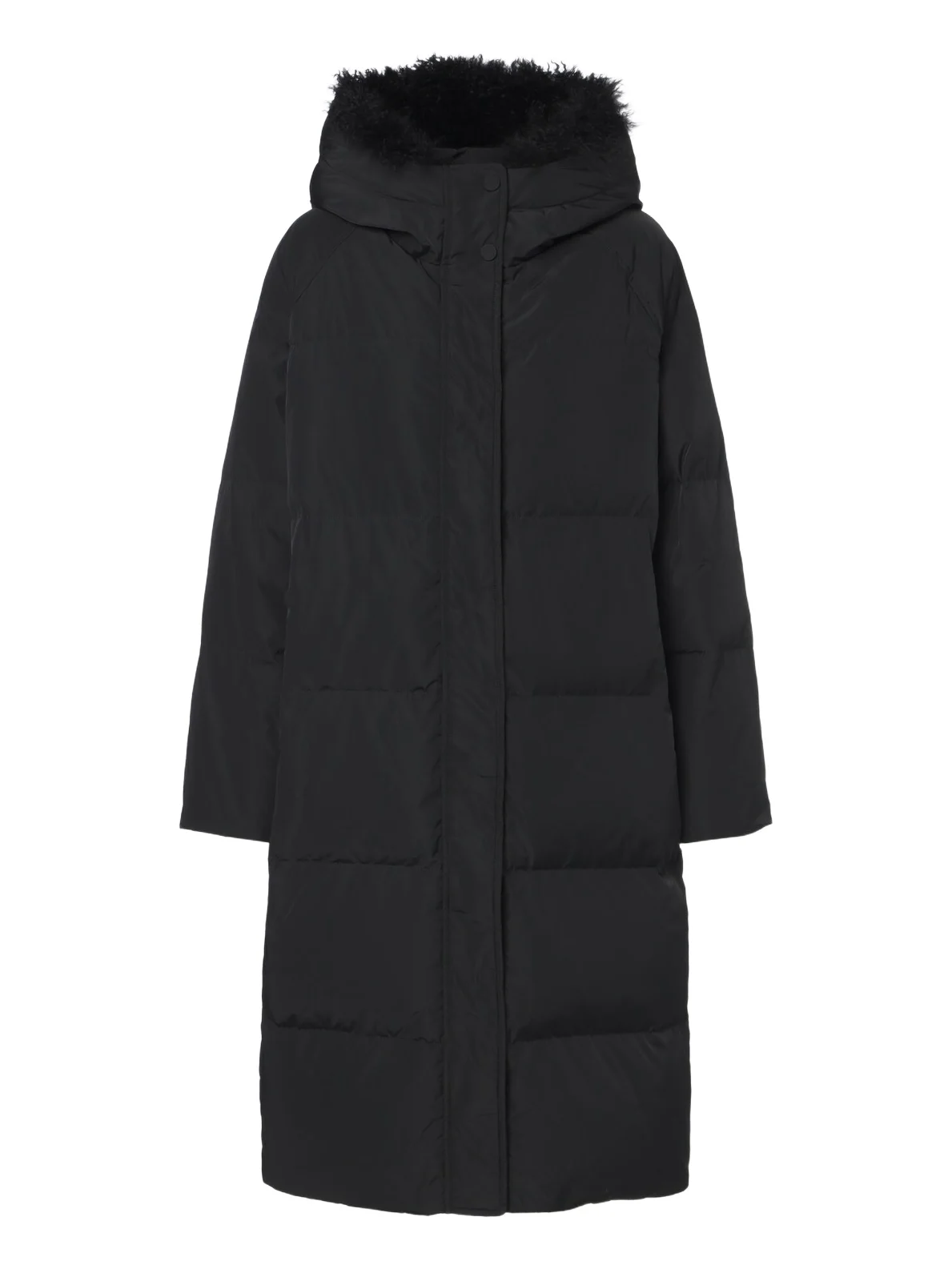 Hooded down coat