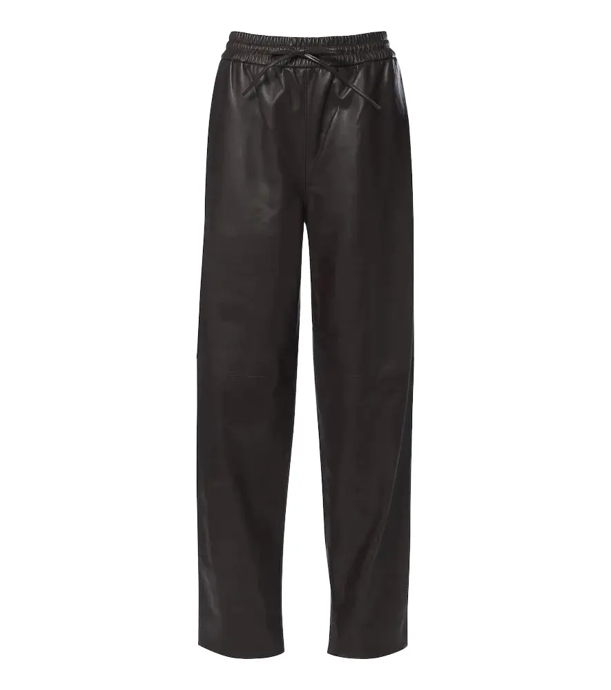 Nat leather barrel-leg pants Nat leather barrel-leg pants