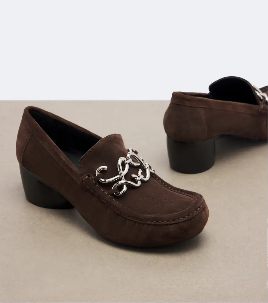 Loewe Double L suede loafer pumps | Thumbnail 2 Loewe Double L suede loafer pumps | Thumbnail 2