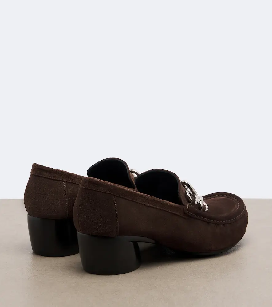 Loewe Double L suede loafer pumps | Thumbnail 3 Loewe Double L suede loafer pumps | Thumbnail 3