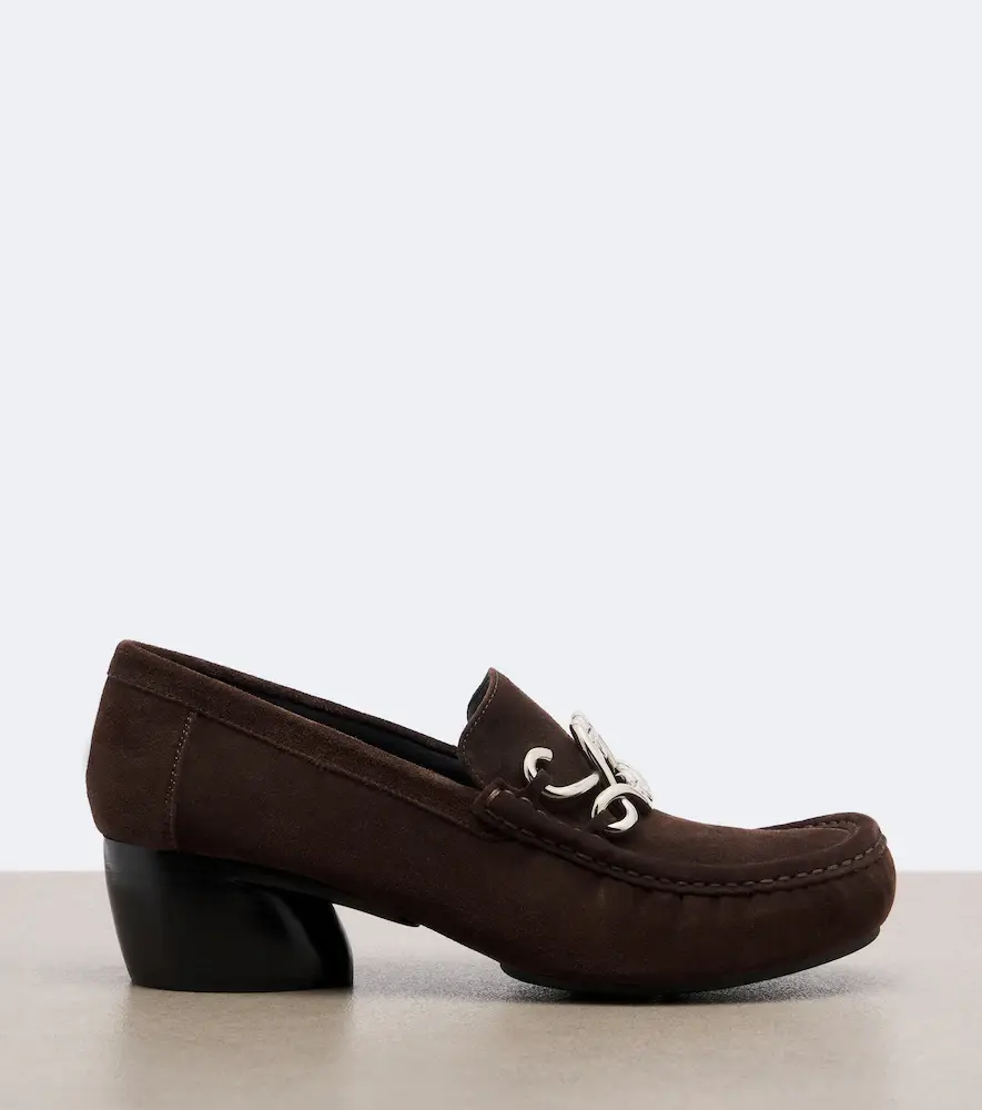 Loewe Double L suede loafer pumps | Thumbnail 4 Loewe Double L suede loafer pumps | Thumbnail 4